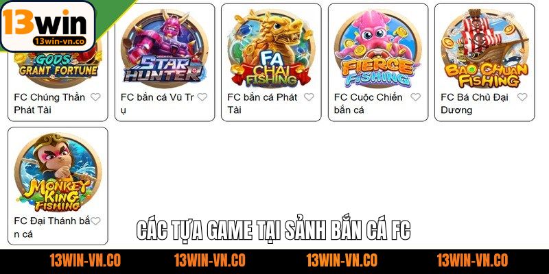 Tìm hiểu top các trò chơi hot hit nhất tại FC săn cá